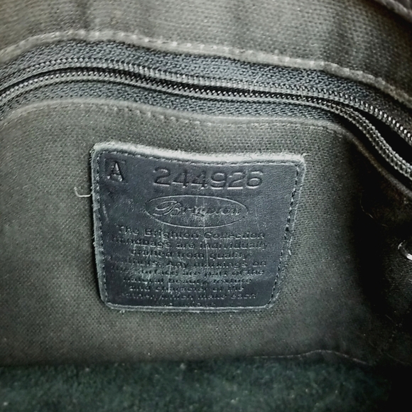 BRIGHTON Pebbled Leather Black & Brown Handbag - Picture 11 of 11